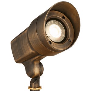 AMP® 120V 12W Brass LED Spotlight with Knuckle Illuminated (Constant Output)
