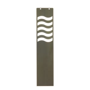 AMP® 26" steel decorative wave panel in bronze for customizable bollard light.