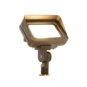 AMP® 120V 9W Brass LED Flood Light with Knuckle Illuminated (Constant Output)
