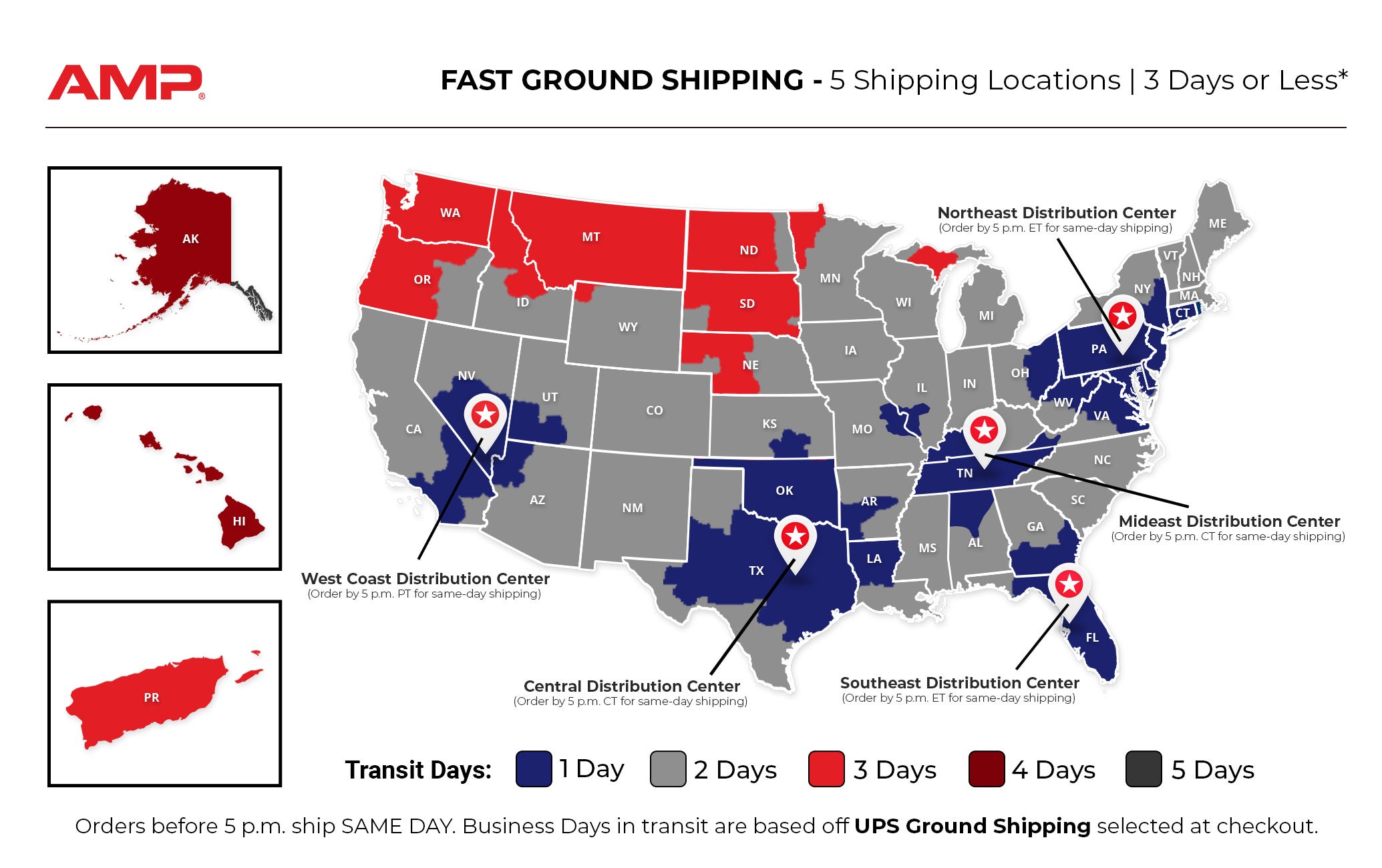 AMP Shipping Map