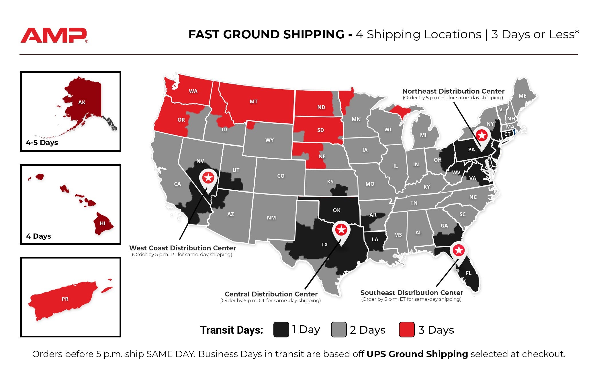 AMP Shipping Map