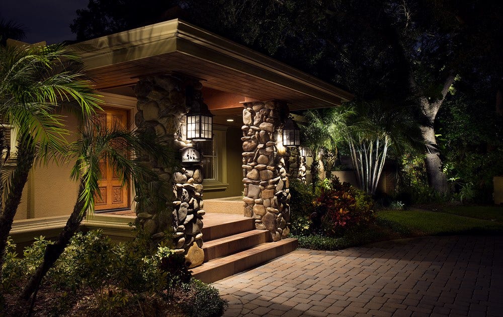 Illuminated Home using AMP® Spotlights